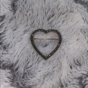 Sterling Silver heart pin